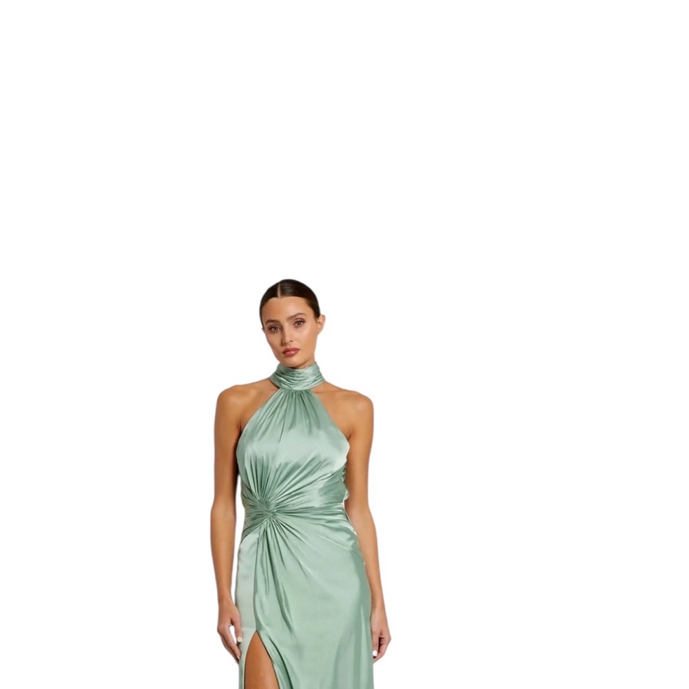 Leena For MacDuggal Size 10 Gown Green Wedding Formal Prom Floor Length New 1485